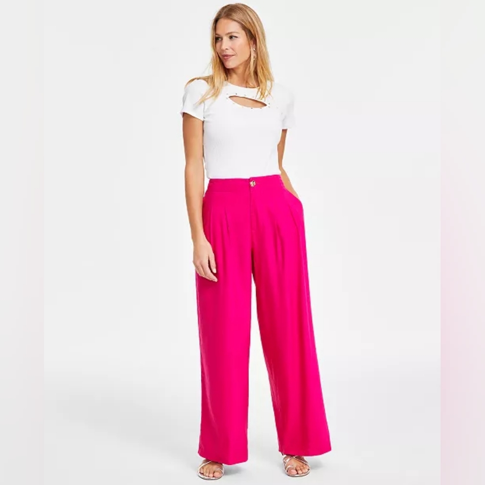 I.N.C Concepts Women's Pleated Wide-Leg Pants Size 16
